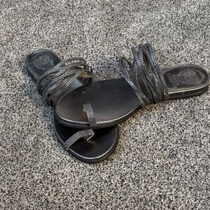 Vince Camuto Glittery Silver Sandals